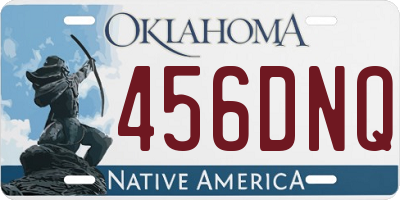OK license plate 456DNQ