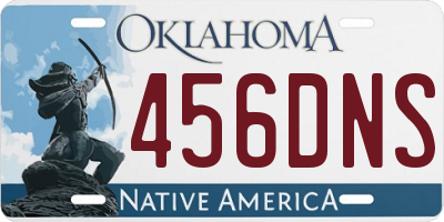 OK license plate 456DNS