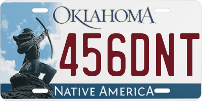 OK license plate 456DNT