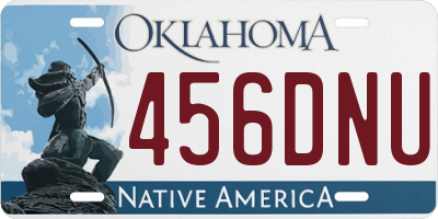 OK license plate 456DNU