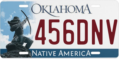 OK license plate 456DNV
