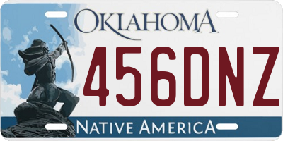 OK license plate 456DNZ