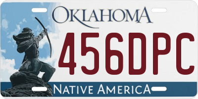 OK license plate 456DPC