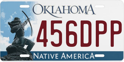 OK license plate 456DPP