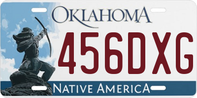 OK license plate 456DXG