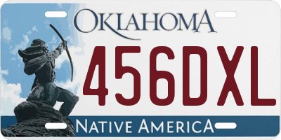 OK license plate 456DXL
