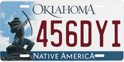 OK license plate 456DYI