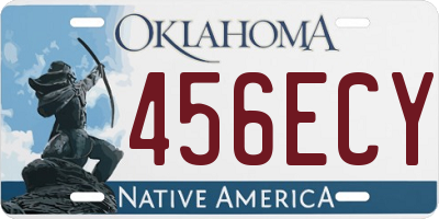 OK license plate 456ECY