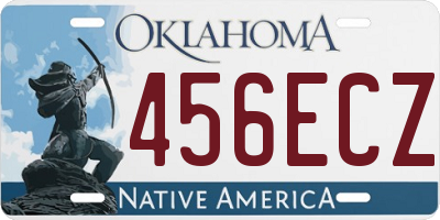 OK license plate 456ECZ
