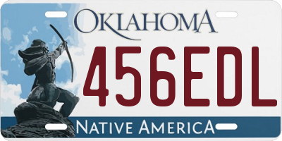 OK license plate 456EDL