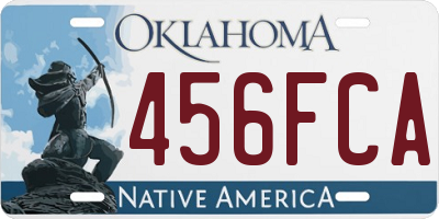 OK license plate 456FCA
