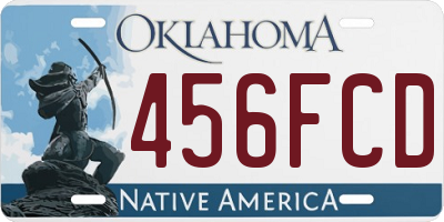 OK license plate 456FCD