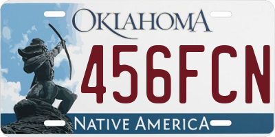 OK license plate 456FCN