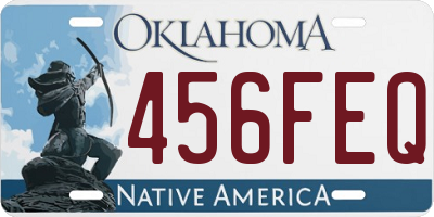 OK license plate 456FEQ
