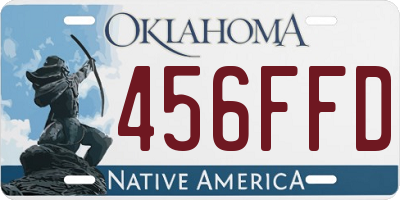 OK license plate 456FFD