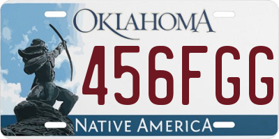 OK license plate 456FGG