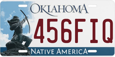 OK license plate 456FIQ