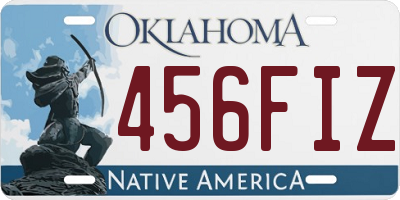 OK license plate 456FIZ