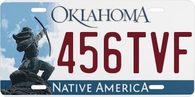 OK license plate 456TVF