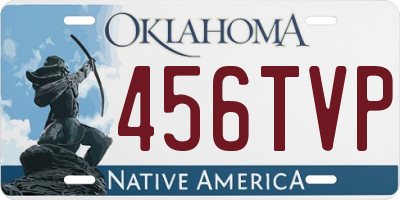 OK license plate 456TVP