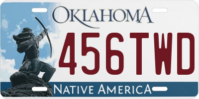 OK license plate 456TWD