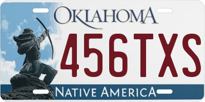 OK license plate 456TXS