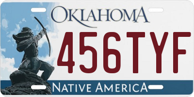 OK license plate 456TYF