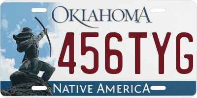 OK license plate 456TYG