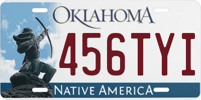 OK license plate 456TYI