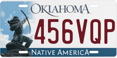OK license plate 456VQP
