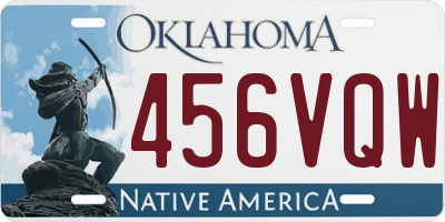 OK license plate 456VQW