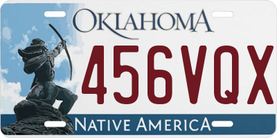 OK license plate 456VQX