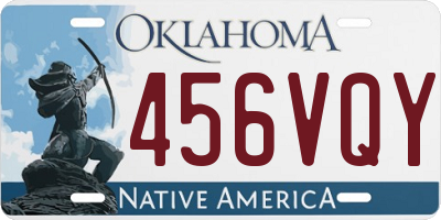 OK license plate 456VQY