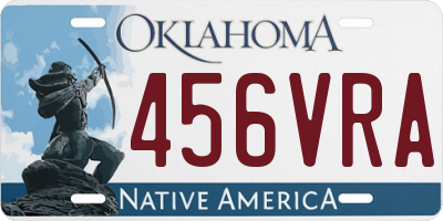 OK license plate 456VRA