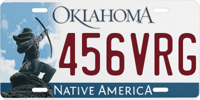 OK license plate 456VRG
