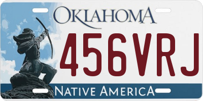 OK license plate 456VRJ