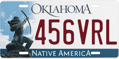 OK license plate 456VRL
