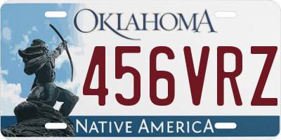 OK license plate 456VRZ