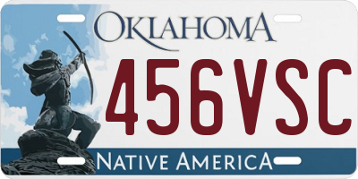 OK license plate 456VSC