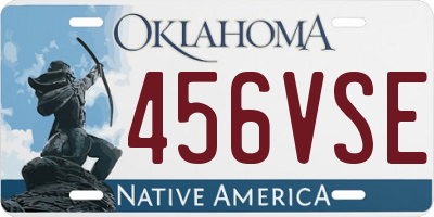 OK license plate 456VSE