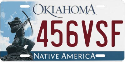 OK license plate 456VSF