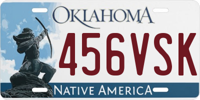 OK license plate 456VSK