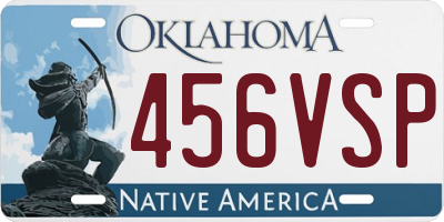 OK license plate 456VSP