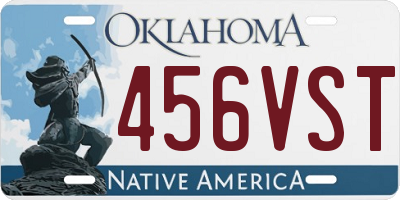OK license plate 456VST