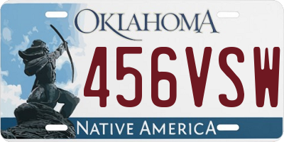 OK license plate 456VSW