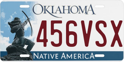 OK license plate 456VSX