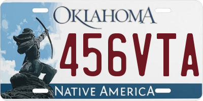 OK license plate 456VTA