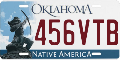 OK license plate 456VTB