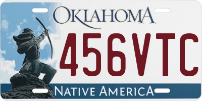 OK license plate 456VTC
