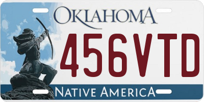 OK license plate 456VTD